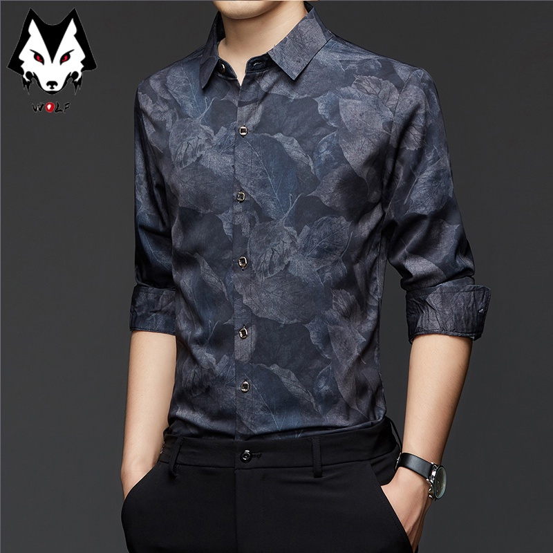 Áo sơ mi dài tay với 2 màu tùy chọn cho nam