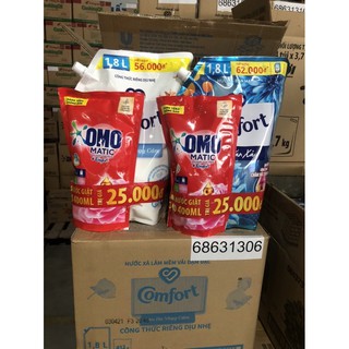 Nước xả vải Comfort Cho Da Nhạy Cảm túi 1.8l tặng
