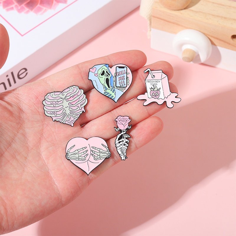 Ghim cài áo QIHE JEWELRY chất liệu cao cấp nhiều họa tiết ngộ nghĩnh