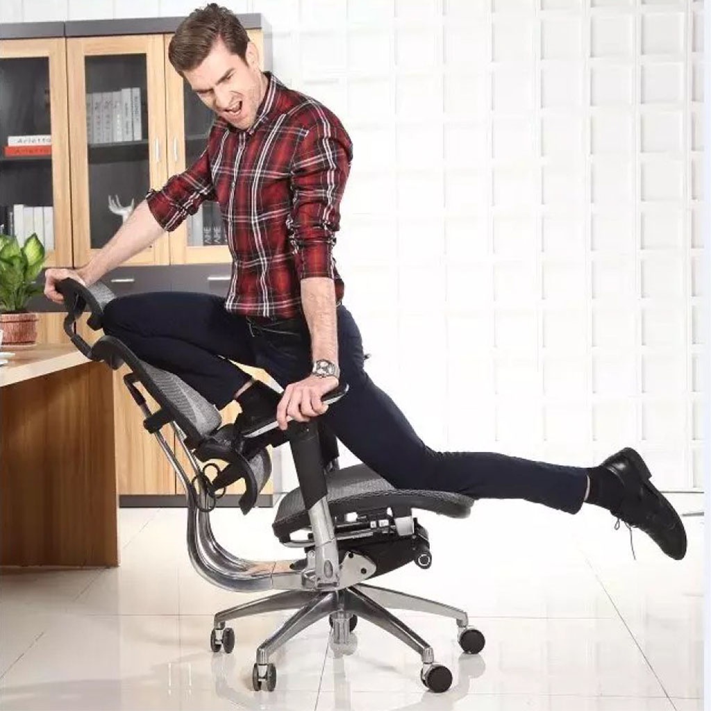 Ghế công thái học GOVI Ergonomic Solo S801 - Tựa đầu tựa tay điều chỉnh, chân hợp kim, ngả lưng khóa đồng bộ 90-135 độ