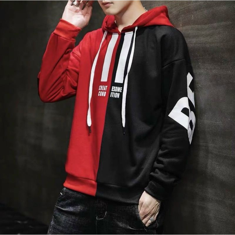 Áo hoodie nam chất nỉ ngoại PHỐI THÂN FORM RỘNG UNISEX phong cách Hàn [Giá rẻ]