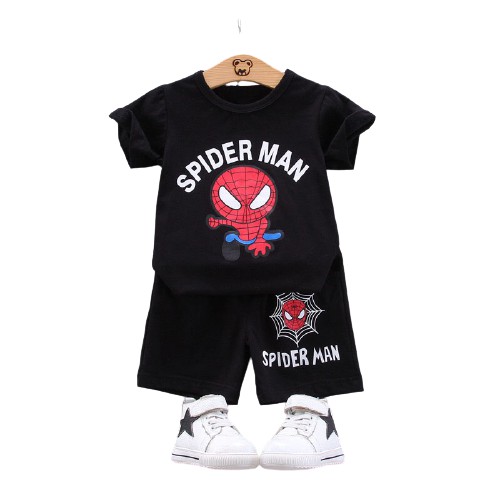 Bộ siêu nhân nhện cho bé | 7-17kg | 100% cotton4 chiều | Mềm mịn thoáng mát | Bộ Spiderman cho bé