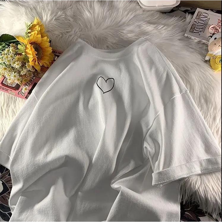 NRVP Áo Thun 100% Cotton Dáng Rộng Thời Trang Hàn Quốc Cho Nữ