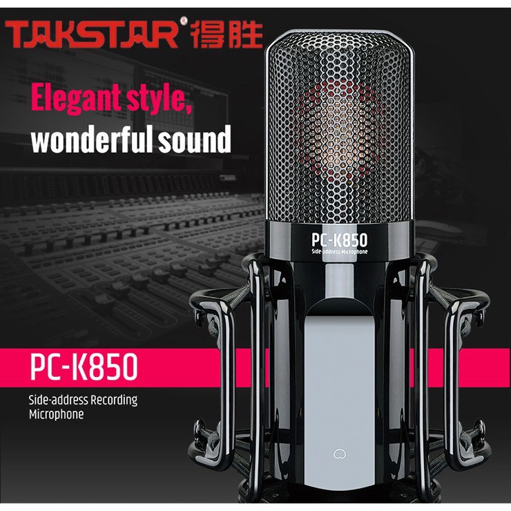 Mic Thu Âm Takstar PC K850 Hàng Loại 1 . Hát Livestream , Thu Âm Chuyên Nghiệp , Chất Âm Cực Hay , Kiểu Dáng Cực Đẹp