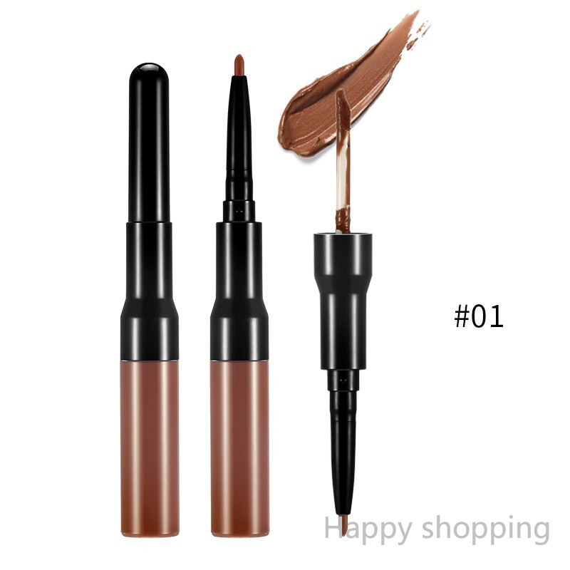 (Hàng Mới Về) Son Môi Kiêm Bút Kẻ Viền Môi 2 Trong 1 Lâu Trôi Màu Sắc Thời Trang | BigBuy360 - bigbuy360.vn