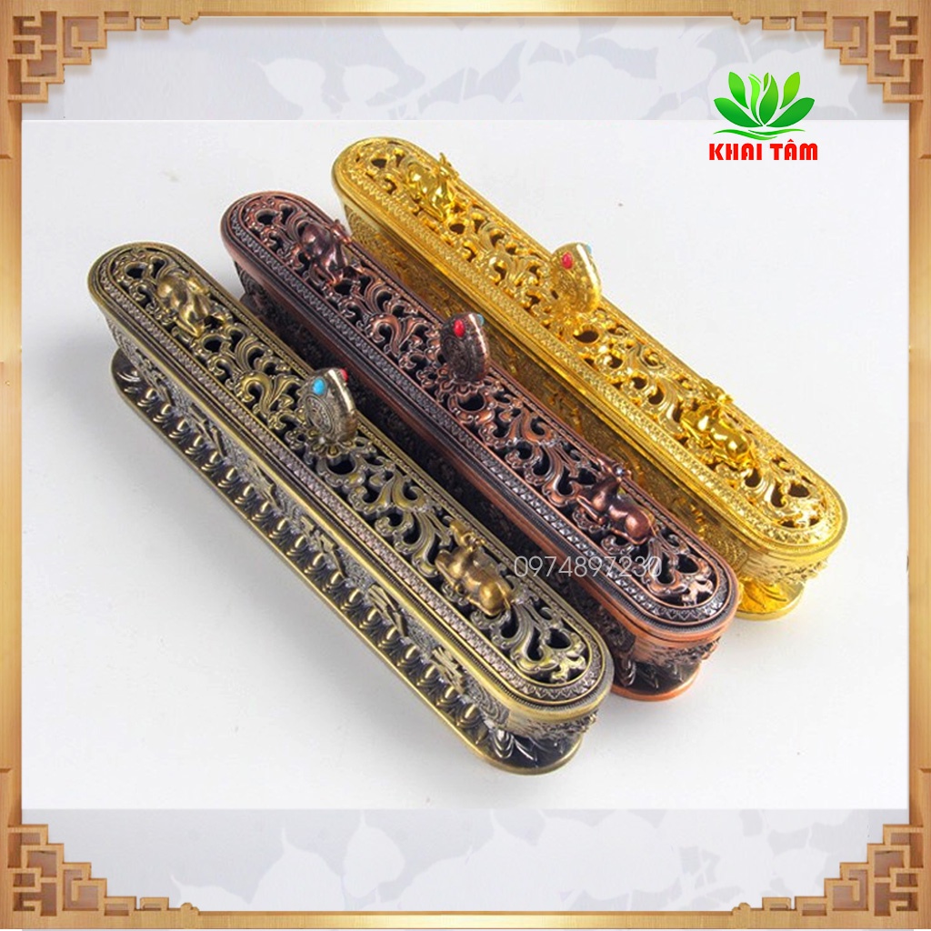 Lư Máng Lư Xông Trầm Hương Phong Cách Tây Tạng Hợp Kim Đồng