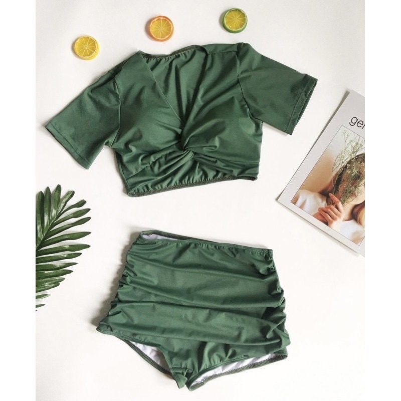 Bikini tay ngắn siêu dễ thương kèm ảnh thật