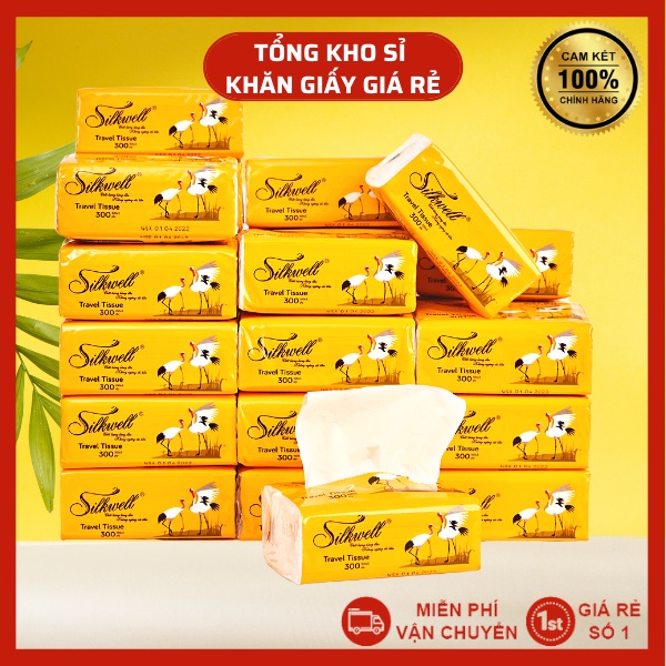 Giấy ăn gấu trúc thùng 30 gói Silkwell