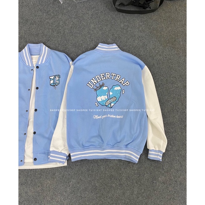 ÁO VARSITY JACKER BOMBER UNDERTRAP ÁO BOMBER NỈ PE LÓT BÔNG SIÊU ẤM- AQ STORE