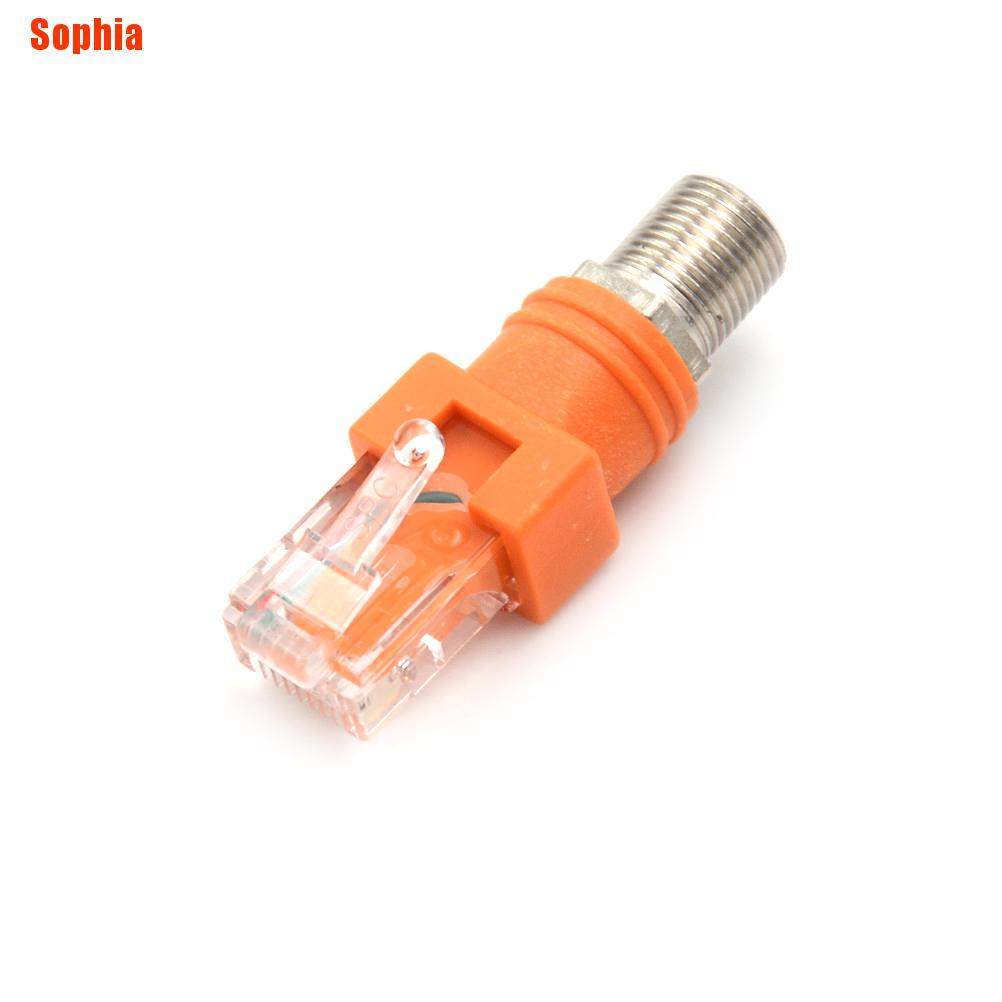 Đầu Nối Chuyển Đổi Cổng F Female Sang Rj45 Male Đồng Trục Coaxial Coax Rj45 To Rf