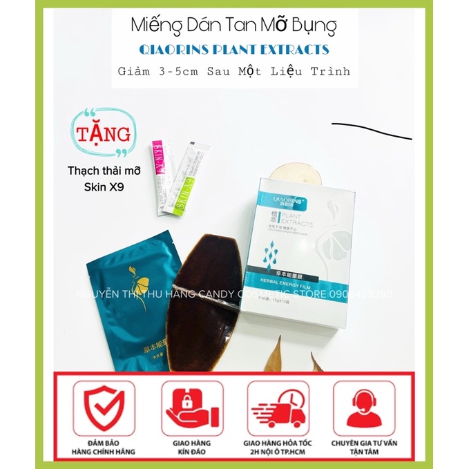 MIẾNG DÁN TAN MỠ BỤNG QIAORINS PLANT EXTRACTS - Hộp 10 Miếng Nội Địa Trung