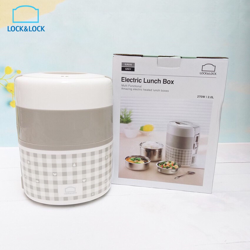 Hộp cơm điện Lock&Lock EJR216 2 Lít 3 tầng - Hàng chính hãng