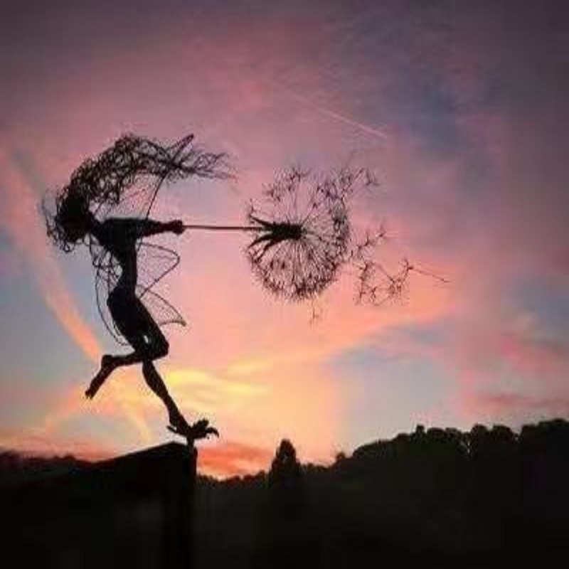 Mô Hình Nàng Tiên Hoa Bồ Công Anh Trang Trí Sân Vườn