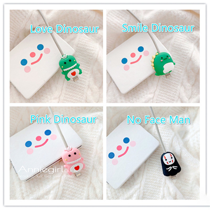 Phụ kiện bảo vệ dây cáp sạc bằng silicon tùy chọn kiểu dáng phong cách hoạt hình thích hợp cho Iphone