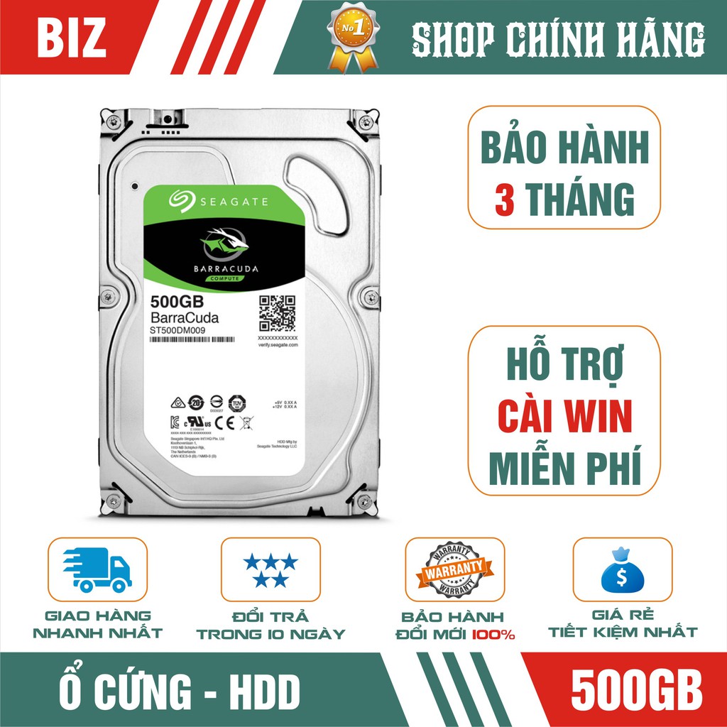 Ổ cứng HDD PC 500GB/320GB/250GB - Bảo hành 3 tháng 1 đổi 1 !!! Tặng kèm cáp sata!