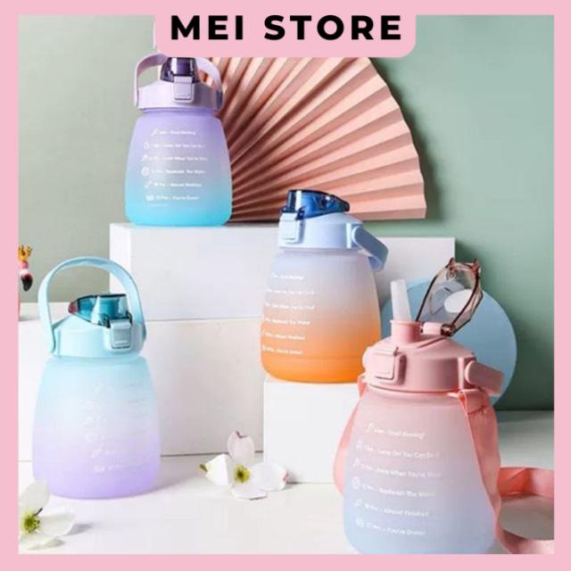 Bình Nước 1300ml Kèm Dây Đeo Đáng Yêu , Tiện Lợi