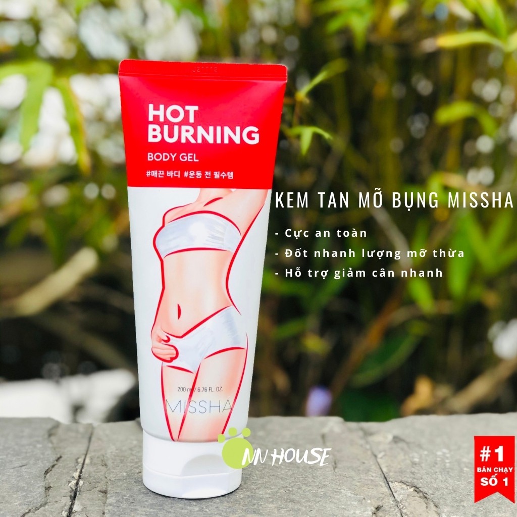 Kem tan mỡ bụng, đùi, cánh tay Missha Hot Burning Body Gel Hàn Quốc 200ml - NNHOUSE