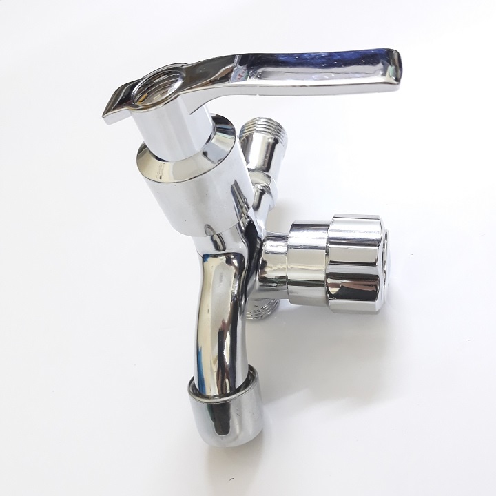 Củ sen lạnh chất liệu hợp kim mạ Crom sáng bóng kết hợp bộ tay sen inox mờ kiểu dáng tròn mỏng - QM.CS02.TS022B3