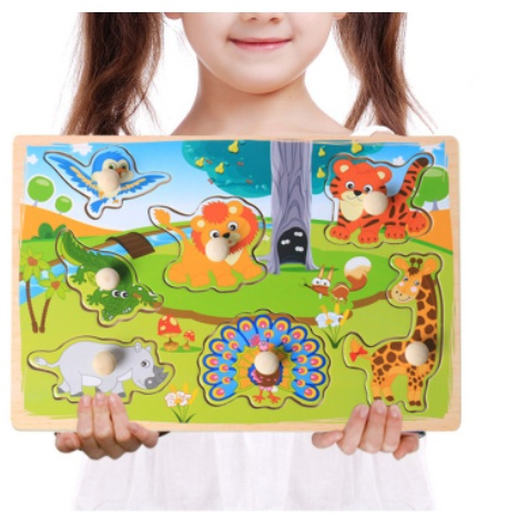 Đồ chơi cho bé ghép hình có núm cầm loại 1 ( mẫu ngẫu nhiên)