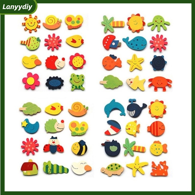 Set 12 Miếng Nam Châm Gắn Tủ Lạnh Dễ Thương Cho Bé
