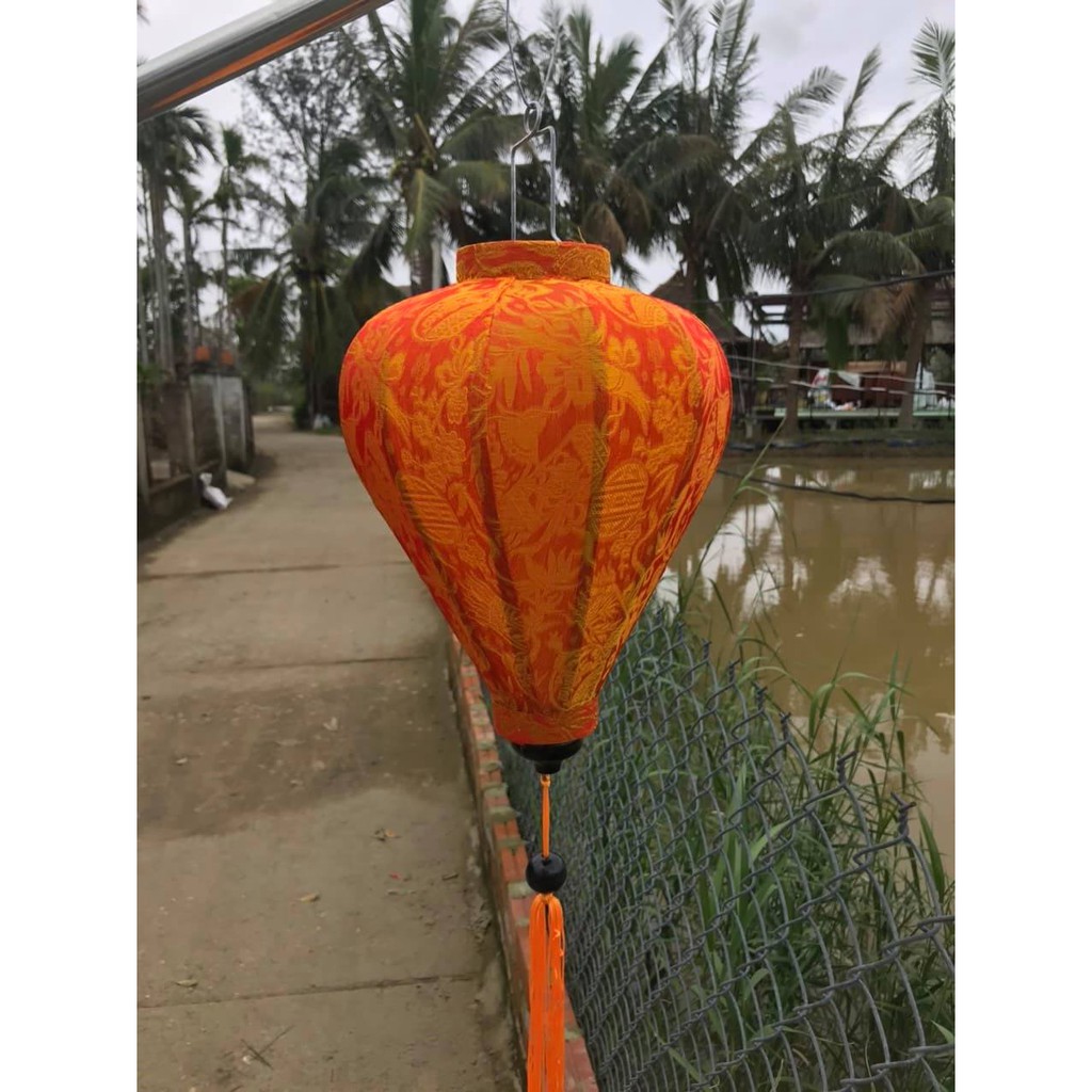 Lồng Đèn Hội An lụa tỏi 40cm siêu đẹp alo 0787700039