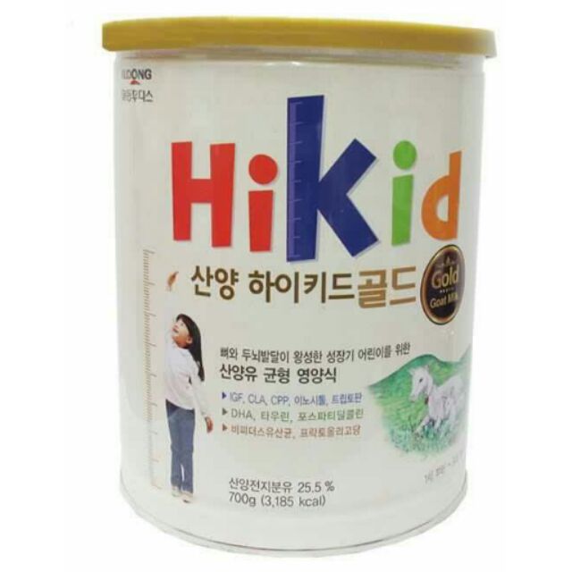 Sữa Hikid dê xách tay Hàn Quốc 700g