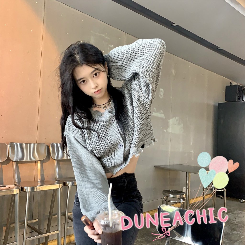 DUNEA Women's Short Sleeve Knitted Cardigan DUNEA
