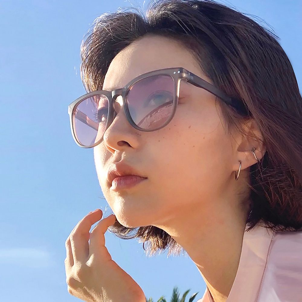Kính mát gọng tròn chống tia UV họa tiết da báo phong cách cổ điển thời trang cho nữ DYRUIDOJ1