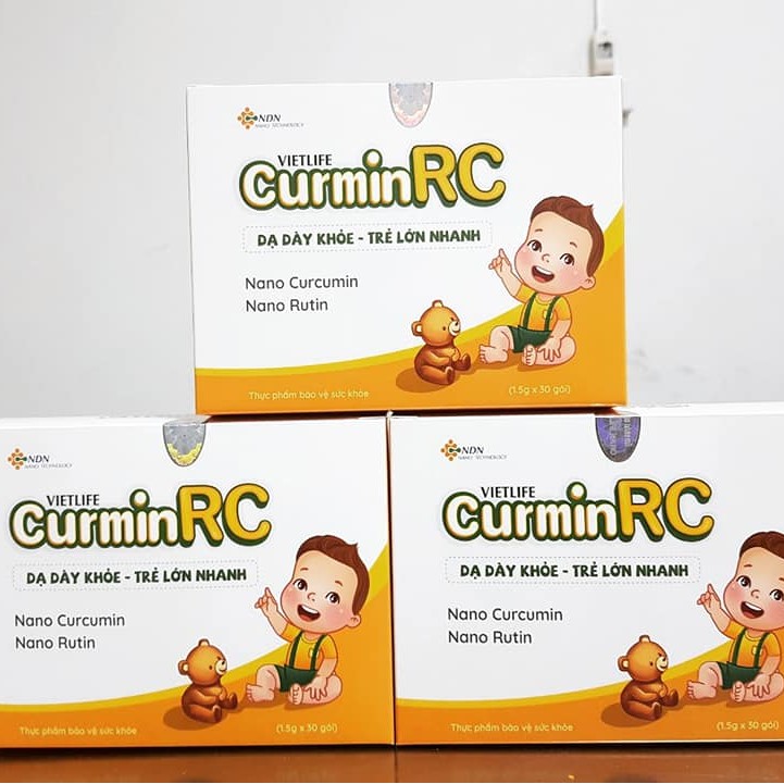 VIETLIFE CURMIN RC - Dạ dày khỏe, trẻ lớn nhanh, Tăng cường tiêu hóa cho trẻ (30 gói)