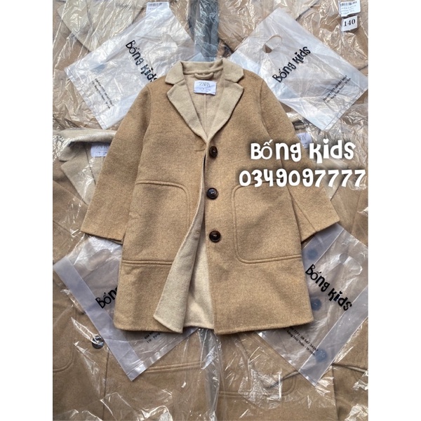 Áo Coat Dạ Bé Gái Be Cát ZR