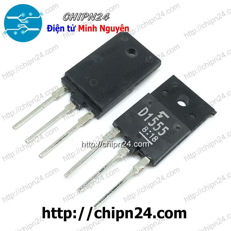 [1 CON] Transistor D1555 TO-3PF NPN 5A 1500V (2SD1555 1555)