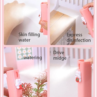 1 PC Cartoon Printed Transparent Empty Spray Bottles Plastic Mini Cosmetic Containers Refillable Bottle Perfume Atomizer