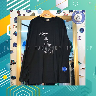 Áo thun dài tay đen oversize Nam Nữ SADBOIZ thêu tay ảnh thật
