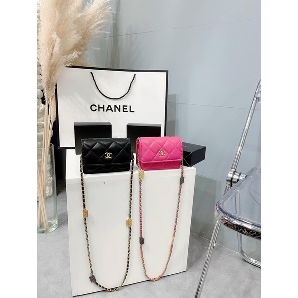 Túi xách chanel katun phối dây phụ kiện hình thật