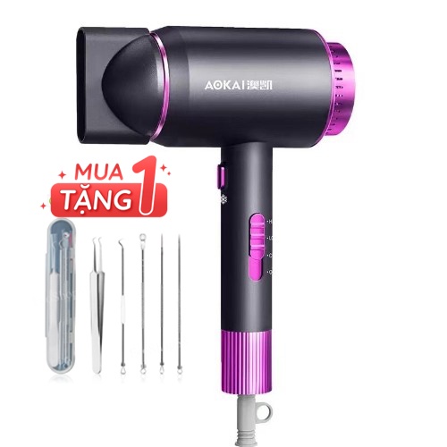 Máy Sấy Tóc Lạnh Công Suất Lớn Tạo Kiểu Chính Hãng, Mua Máy Sấy Tặng  Bộ Lấy Mụn 5 món