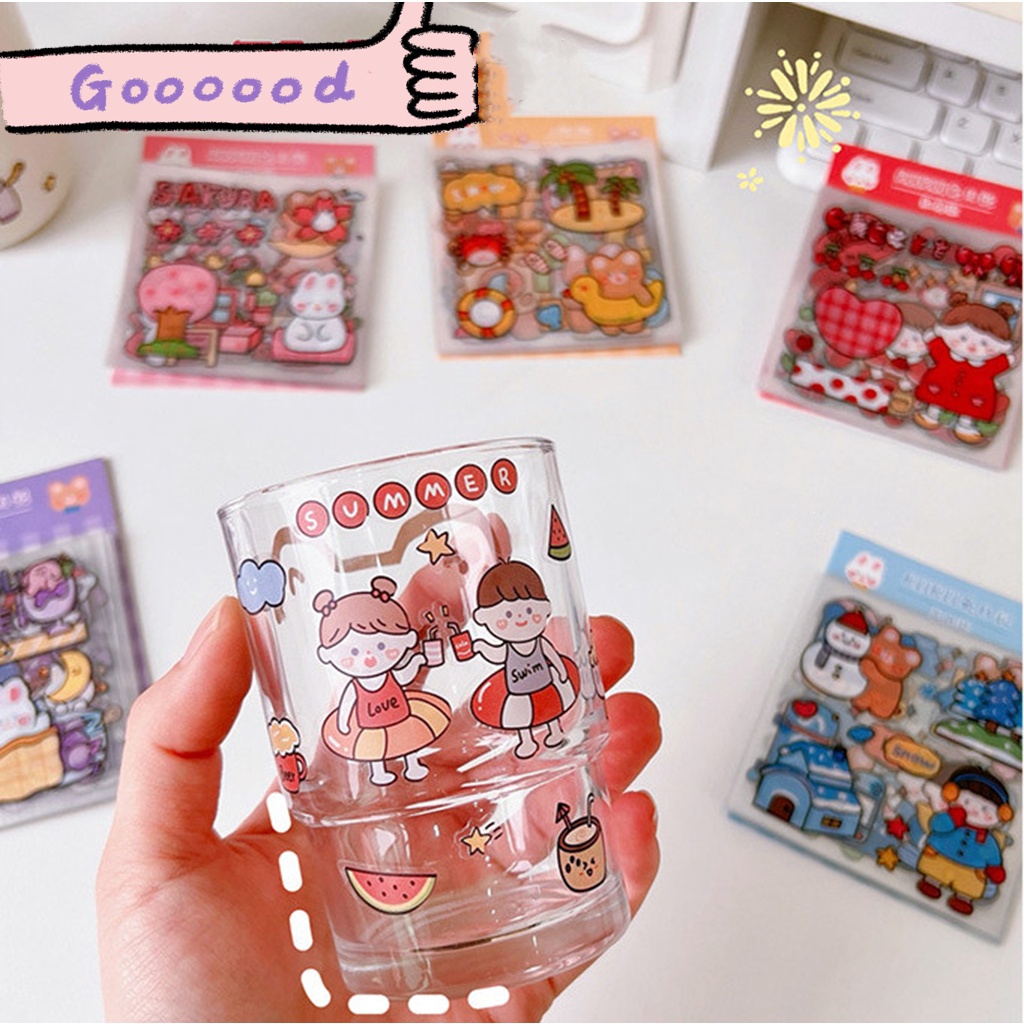 Hình dán sticker trang trí 20 tấm cute xinh xỉu dán sách vở phụ kiện chất lượng cao giá rẻ tặng quà học sinh