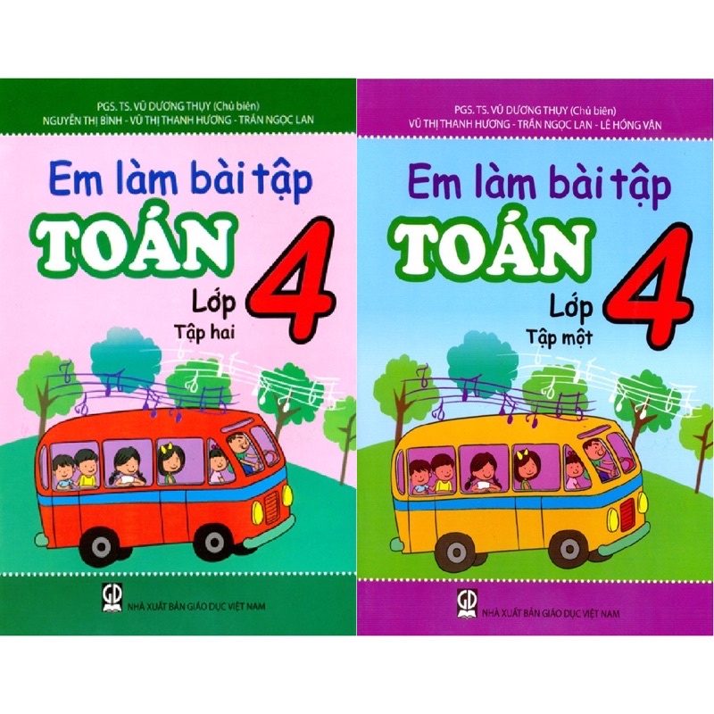 Sách - (Combo 2 tập) Em Làm Bài Tập Toán Lớp 4