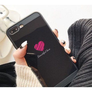 Ốp tim đỏ và trắng cho iphone