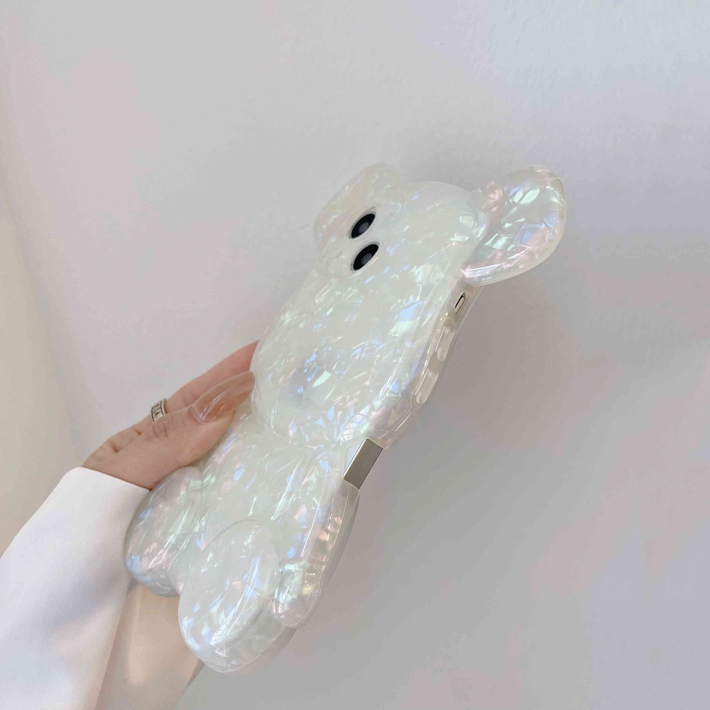 Ốp Điện Thoại Hình Gấu 3D Cho IPhone14Pro Max IPhone 12 Pro Max