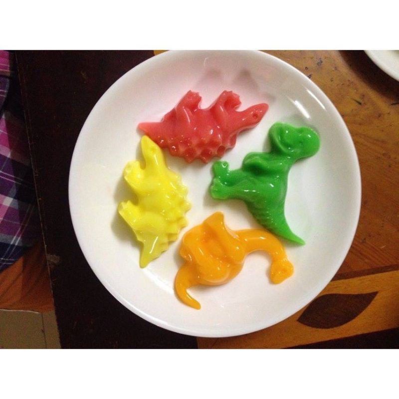 Khuôn rau câu, thạch trà sữa, khay đá hình khủng long - 4 viên