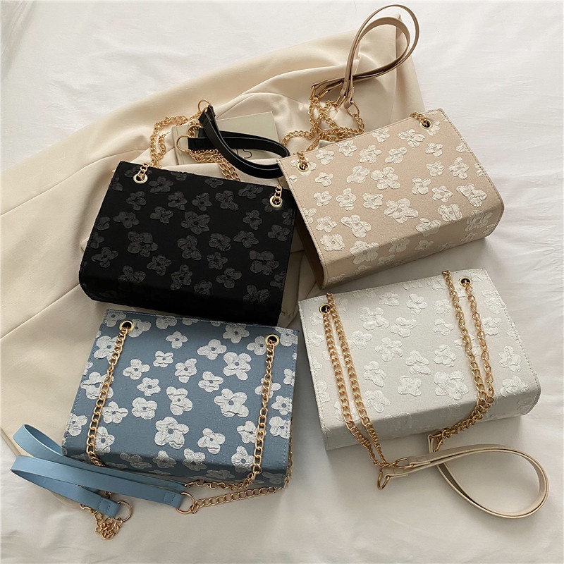 Túi Đeo Vai / Kẹp Nách Dáng Vuông Nhỏ In Họa Tiết Thời Trang Sang Trọng Cho Nữ