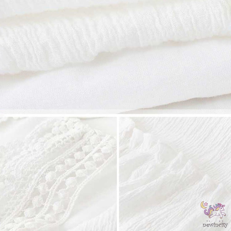 Đầm công chúa hở lưng phối ren phong cách mùa hè Hàn Quốc sành điệu cho bé gái