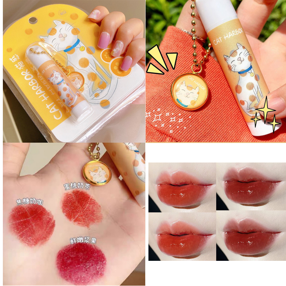 (hàng Mới Về) Son Môi Dưỡng Ẩm Trang Điểm Hàng Ngày Thiết Kế Hình Mèo Dễ Thương Cho Nữ Sinh | BigBuy360 - bigbuy360.vn