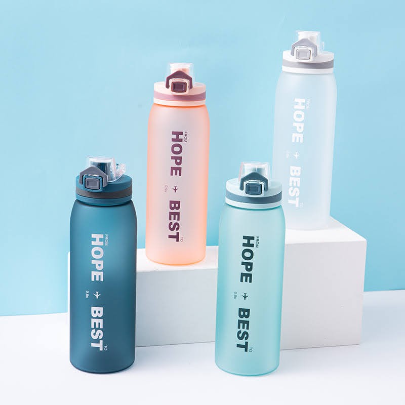 Bình nước nhựa tritan dung tích lớn 900ml có quai xách tiện lợi | BigBuy360 - bigbuy360.vn