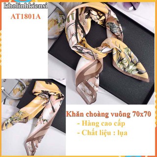 Khăn lụa vuông cao cấp- khăn choàng cổ lụa-hàng quảng châu loại 1 - AT1801