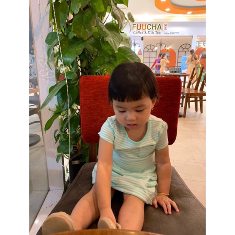 Váy thun cotton Carter hàng xuất chuẩn 2 màu cho bé