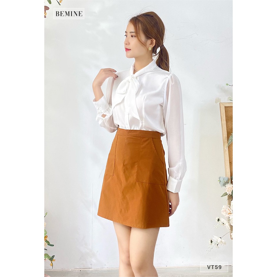 [Mã WABRLOW5 giảm 15% đơn 300K] Chân váy chữ A ngắn BEMINE VT59NAU | BigBuy360 - bigbuy360.vn