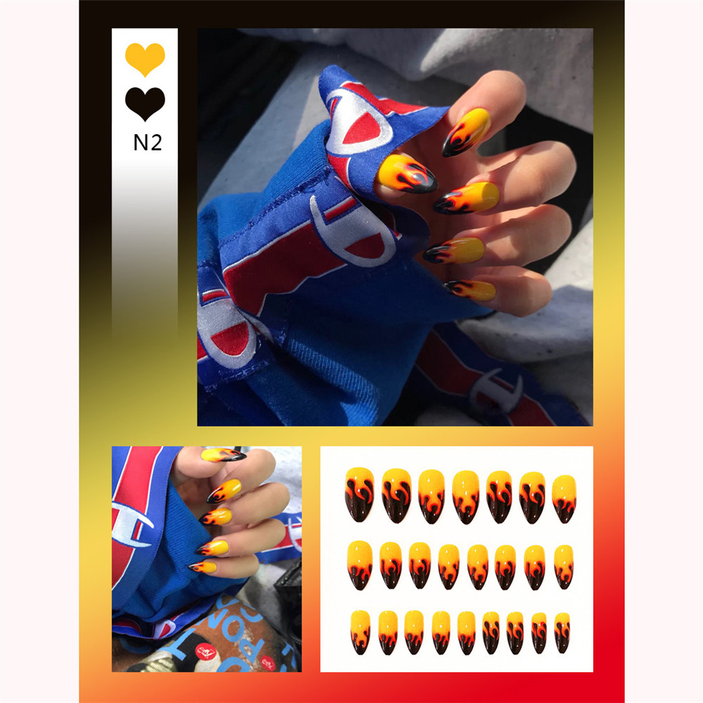 Bộ 24 chiếc móng tay giả thiết kế đơn giản sáng tạo cho trang trí