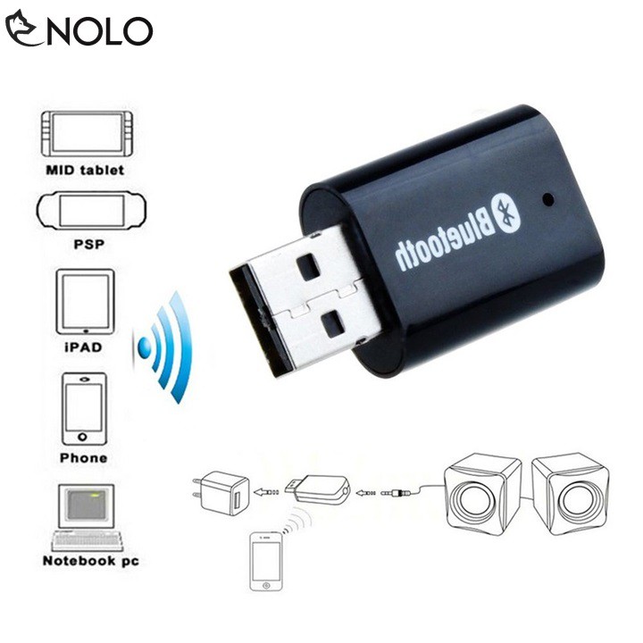 USB Bluetooth V4.0 Model PT810 Biến Loa Thường Thành Loa Bluetooth Không Dây