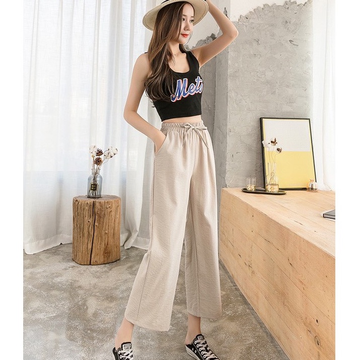 XẢ KHO  Quần đũi nữ ống suông, dáng dài, cạp chun, form rộng, nhiều màu sắc/ QUẦN ỐNG RỘNG CHẤT ĐŨI DÁNG ĐẸP DÀI 80CM